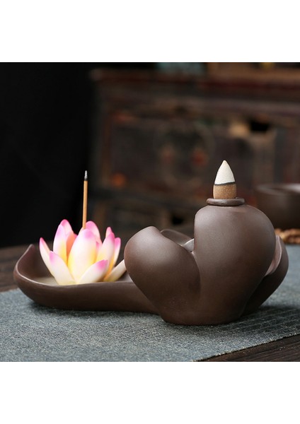 Zarif Lotus Tütsü Brülör Tutucu Seramik Buhurdan El Sanatları Aromaterapi Ev Dekor Ofis B Için (Yurt Dışından) indirimleri