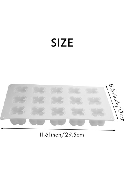 15 Kaviteler Mini Kare Mum Kalıp Dıy El Yapımı Silikon Mum Yapımı Kokulu 3D Reçine Kek Bakeware (Yurt Dışından)