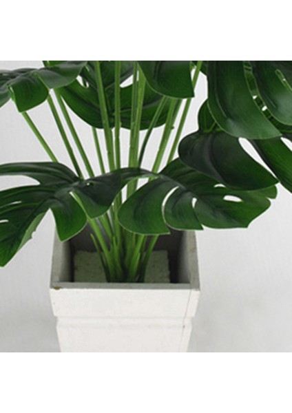 10 Adet 18 Çatalak Yapay Bitkiler Yeşil Palmiye Yaprağı Monstera Bahçe Odası Balkon Dekorasyonu Için Plastik Bitkiler (Yurt Dışından) fiyatları