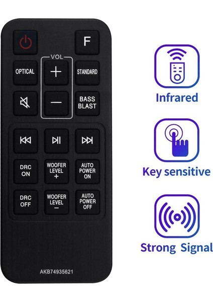 Lg Ses Çubuğu Sj2 Sj2.aeusllk Sj2.deusllk Için AKB74935621 Uzaktan Kumandayı Değiştirin (Yurt Dışından) fiyatları