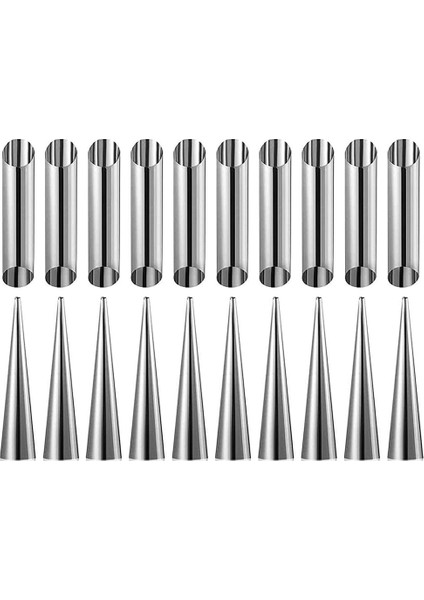 Cannoli Pişirme Kalıp Seti, Krem Boynuz Kalıp Seti Krem Paslanmaz Çelik Cannoli Tüp Kalıpları Koni Pişirme Kalıbı (Yurt Dışından)