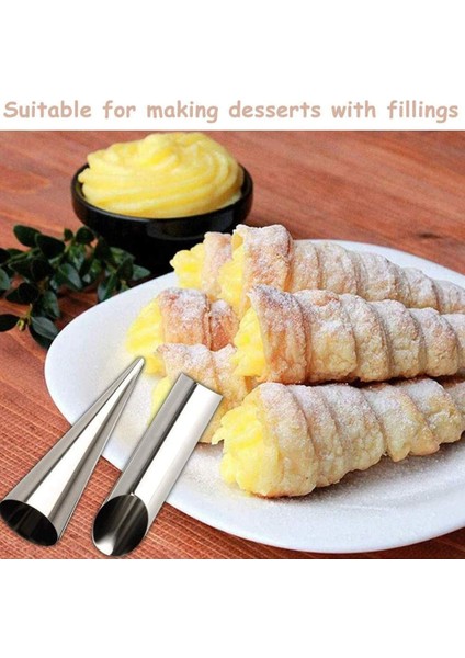 Cannoli Pişirme Kalıp Seti, Krem Boynuz Kalıp Seti Krem Paslanmaz Çelik Cannoli Tüp Kalıpları Koni Pişirme Kalıbı (Yurt Dışından) fırsatları