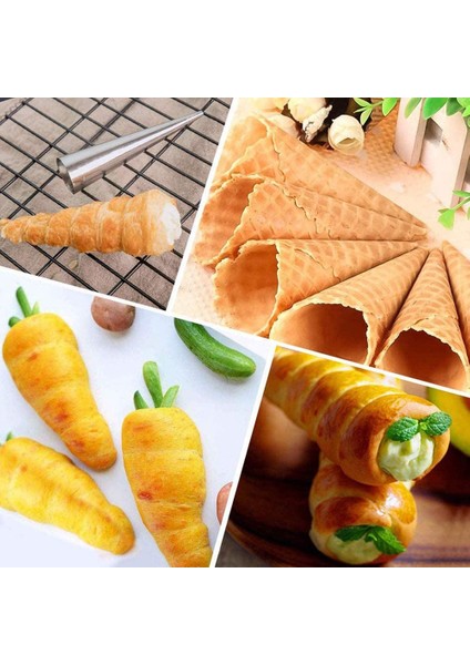 Cannoli Pişirme Kalıp Seti, Krem Boynuz Kalıp Seti Krem Paslanmaz Çelik Cannoli Tüp Kalıpları Koni Pişirme Kalıbı (Yurt Dışından) indirimleri