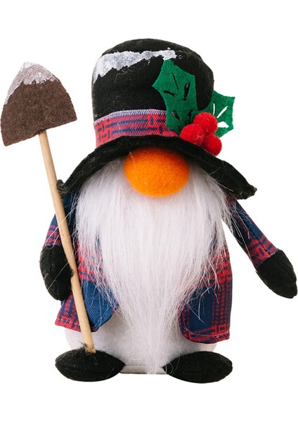 Noel Süslemeleri Yüzü Olmayan Bebek Heykelcik Süs Süpürge Kürek Gnome Bebek Hediyeleri Erkek (Yurt Dışından)