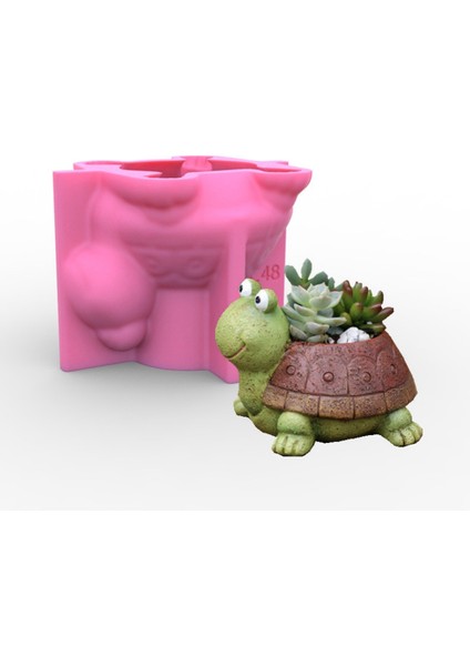 3D Kaplumbağa Silikon Saksı Kaplumbağa Etli Ekici Beton Dıy Kaktüs Alçı Çimento Kil Reçine Zanaat (Yurt Dışından) fırsatları