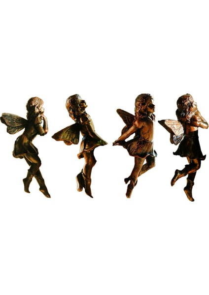 4 Adet Asılı Fincan Reçine Süs Peri Combo Bitki Örtüsü Sepet Kenar Dekorasyon Bahçe Ekici Süsleme (Yurt Dışından)