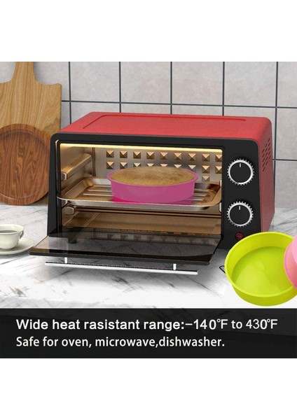 2 Adet Silikon Kek, 8 Inç Yuvarlak Kek Tenekeleri, Yapışmaz Pişirme, Çikolata / Ekmek Için Bakeware (Yurt Dışından)