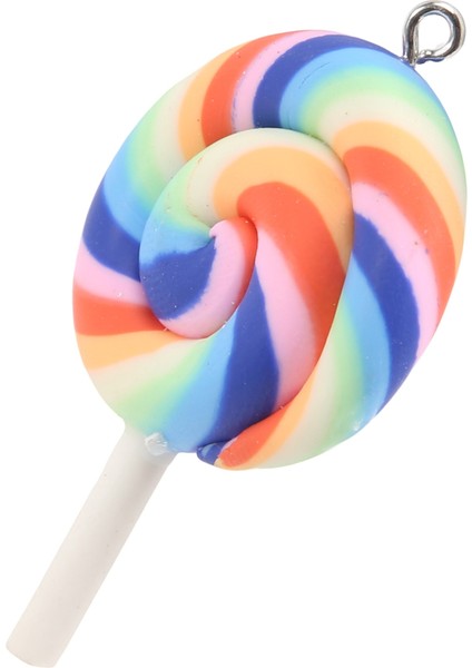Dıy El Yapımı El Sanatları Için Renkli Lolipop Kil Kolye Şeker Lolipop Takılar (30 Parça) (Yurt Dışından)