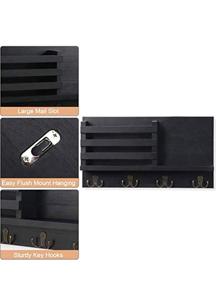 Koridor Mutfak Çiftlik Evi Dekoru Için Anahtar Kancalı Duvar Rustik Posta Organizatörü Için Posta Tutucu (Yurt Dışından) fırsatları