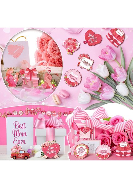 36 Adet Ahşap Asılı Süslemeler Anneler Günü Dekorasyon Işaretleri Asılı Charms Dekorasyon Etiketleri Hediye Ev Dekor (Yurt Dışından) indirimleri