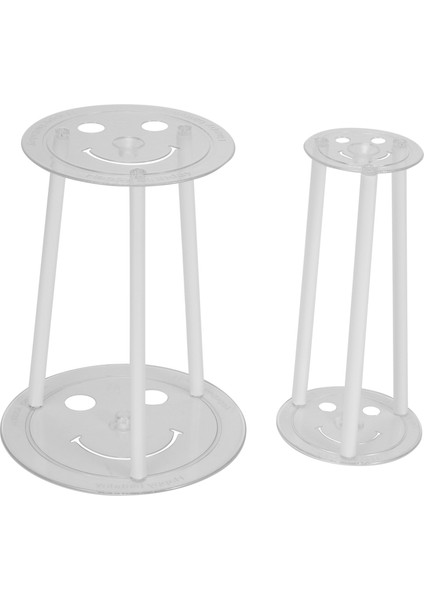 20 Parça Beyaz Plastik Kek Çubukları Destek Çubukları, 4 Parça Kek Ayırıcı Tabaklar Kek ve 12 Parça Şeffaf Kek (Yurt Dışından)