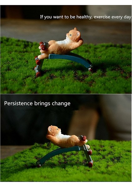 Sevimli Domuz Süs Spor Tavşan Sincap Hayvan Figürleri Egzersiz Serisi Reçine Zanaat Masa Süslemeleri-A (Yurt Dışından) indirimleri