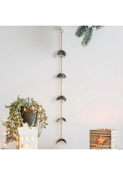 Ay Evresi Göksel Çelenk Zincirleri Reçine Boho Duvar Asılı Kolye Odası Yatak Odası Şeffaf (Yurt Dışından) fırsatları