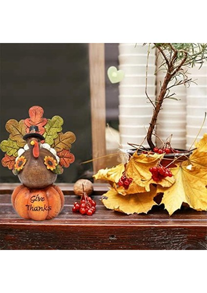 Sgiving Masa Süsü Sonbahar Heykelcik Masa Üstü Reçine Kabak Süslemeleri Parti Sonbahar Süsleri Ev Mutfak Için (Yurt Dışından)