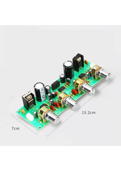12 V NE4558 Hıfı Preamp Ton Kurulu Bas Tiz Ses Kontrolü Ön Amplifikatör Kartı (Yurt Dışından)