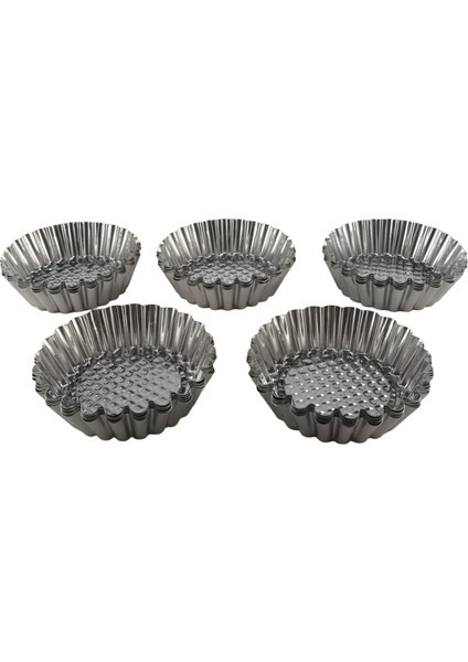 25 Adet Paslanmaz Çelik Yumurta Tart Kalıp Yuvarlak Şekil Yivli Tasarım Cupcake Pişirme Yeniden Kullanılabilir Metal Muffin Pişirme Kapları (Yurt Dışından) fiyatları