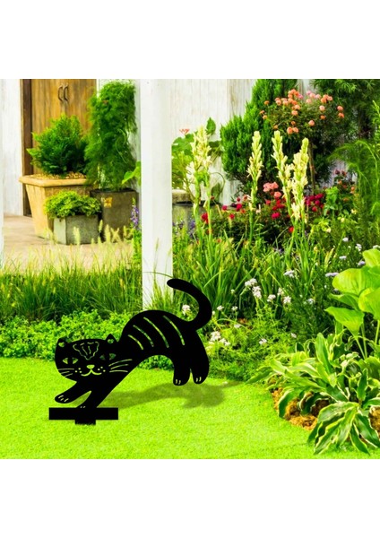 Adet Bahçe Dekorasyon Açık Çim Heykelleri Siyah Akrilik Yard Sanat Siluet Dekor Bahçe Arka Bahçe Çim Kazıkları (Yurt Dışından) modelleri