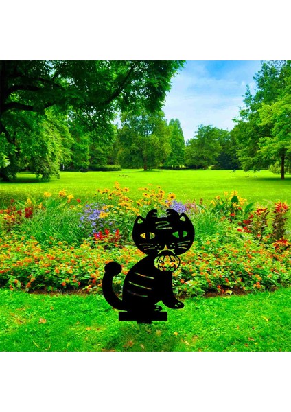 Adet Bahçe Dekorasyon Açık Çim Heykelleri Siyah Akrilik Yard Sanat Siluet Dekor Bahçe Arka Bahçe Çim Kazıkları (Yurt Dışından) fırsatları