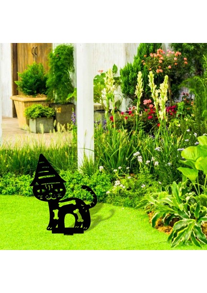 Adet Bahçe Dekorasyon Açık Çim Heykelleri Siyah Akrilik Yard Sanat Siluet Dekor Bahçe Arka Bahçe Çim Kazıkları (Yurt Dışından) indirimleri