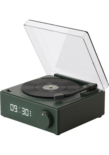Çok Fonksiyonlu Bluetooth Hoparlör Çalar Saat Vinil Plak Çalar Oda Yatak Odası-D Için Masaüstü Ses Kutusu (Yurt Dışından)