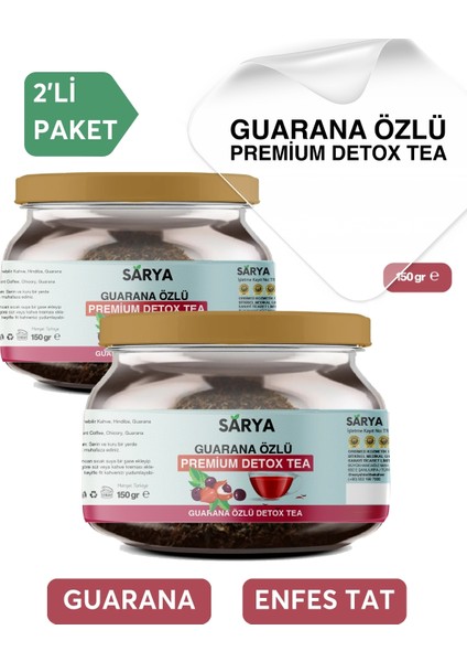 2 Adet Guarana Özlü Premium Detox Tea 2 x 150 gr