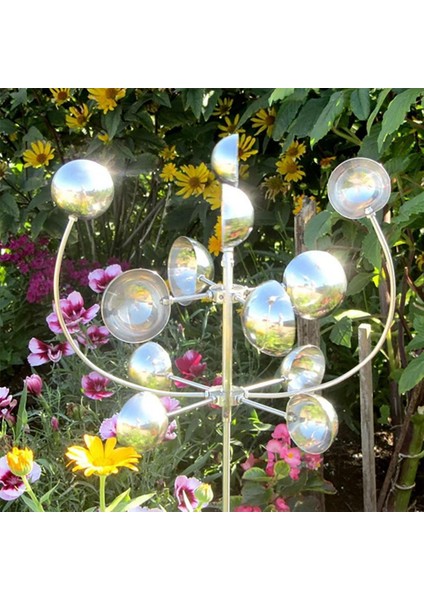 Büyülü Metal Yel Değirmeni 3D Rüzgar Enerjili Kinetik Heykel Çim Metal Rüzgar Spinners Açık Bahçe (Yurt Dışından) fiyatları