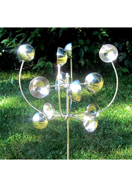 Büyülü Metal Yel Değirmeni 3D Rüzgar Enerjili Kinetik Heykel Çim Metal Rüzgar Spinners Açık Bahçe (Yurt Dışından) indirimleri