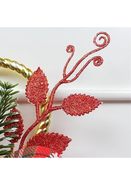 4 Adet Noel Jingle Bells Kapı Askısı Süsler 5 Çan ve Çam Kozalağı ile Kırmızı Noel Ağacı Süslemeleri (Yurt Dışından)