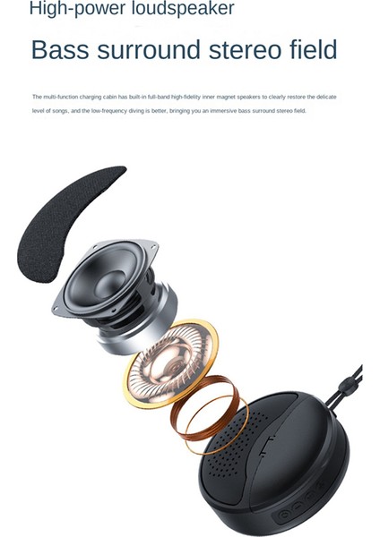 Mini Kablosuz Bluetooth Hoparlör 2'si 1 Arada Kulaklık Tws Subwoofer Stereo Eller Serbest Çok Fonksiyonlu / Tf Kart / Fm(Siyah) (Yurt Dışından) fiyatları