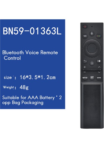 BN59-01363L QLED Serisi Için Uzaktan Kumanda BN59-01363C UA75AU8000 Bluetooth Ses Tv Uzaktan Kumanda Değiştirme (Yurt Dışından)