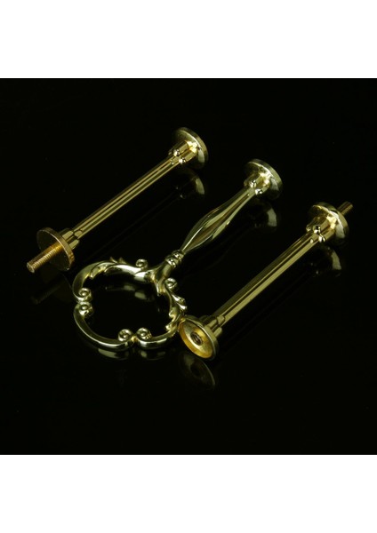 3 Katlı Çiçekli Cupcake Tabağı Kek Standı Montaj Tutamağı (Altın) (Yurt Dışından) fırsatları