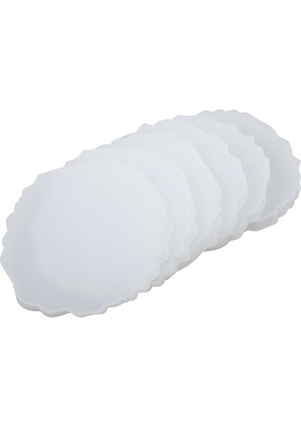 6 Adet Reçine Coaster Kalıp Silikon Geode Kalıp Düzensiz Dalga Şekli Kalıp Tepsisi Kalıp Coaster Döküm Kalıp (Yurt Dışından)