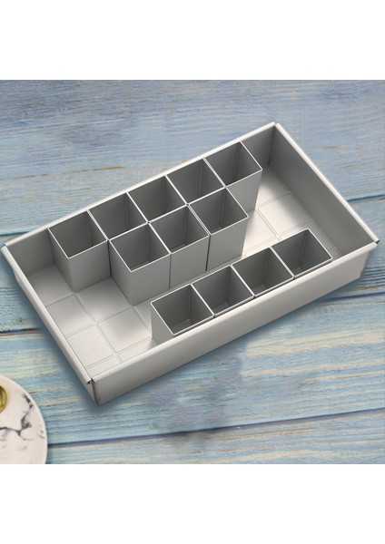 Alüminyum Alaşımlı Dikdörtgen Kek Kalıbı Pişirme Tepsisi Mektup Numarası Kek Kalıbı Bakeware Tava Ayarlanabilir Kalıp Çikolata Fırın Pişirme Kabı (Yurt Dışından)