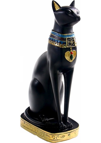 Reçine Mısır Bastet Heykelcik Anime Mısır Tanrıçası Heykeli Heykel Ev Bar Ofis Masaüstü Dekorasyon() (Yurt Dışından)