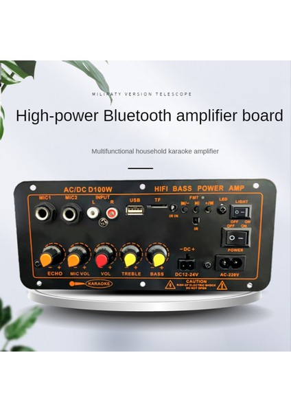 AC220V 12V 24V Yüksek Güç Dijital Amplifikatör Kurulu Bluetooth Subwoofer Amp Araba Ev Tf USB Rca Ses Amplificador (Yurt Dışından)
