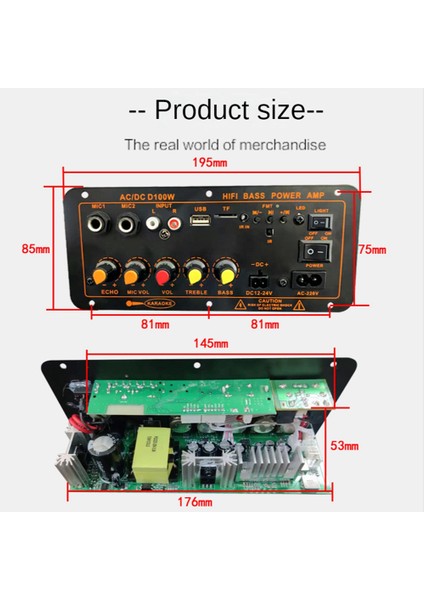 AC220V 12V 24V Yüksek Güç Dijital Amplifikatör Kurulu Bluetooth Subwoofer Amp Araba Ev Tf USB Rca Ses Amplificador (Yurt Dışından)