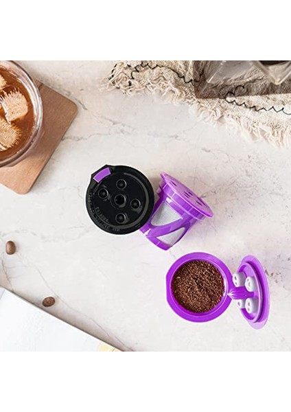 -4 Mor Için Yeniden Kullanılabilir Kahve Kapsülleri Kupası Için Yeniden Kullanılabilir Kahve Filtre Bölmeleri Için Doldurulabilir K Bardaklar (Yurt Dışından) modelleri