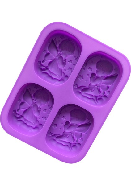 Sabun Kalıp, 4 Kavite 3D Melek Kalıp Ev Yapımı Sabun Kalıp Sabun Yapımı Malzemeleri Dıy Sabun Mum Reçine El Sanatları (Yurt Dışından) fırsatları