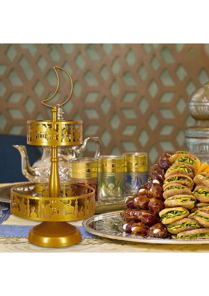 Ramazan Tepsi Eid Mubarak Plaka Müslüman Metal Tepsi Parti Kahvaltı Akşam Yemeği Için Servis Tatlı Pasta Ekran Tutucu C (Yurt Dışından) modelleri
