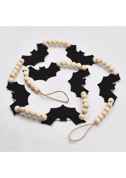 Boncuklu Yarasa Etiketi Ev Aksan Dekor Çelenk Cadılar Bayramı Çelenk Yarasalar Çelenk Boncuk Garland Halat ile Bahçe Ağacı Dekorasyon (Yurt Dışından)