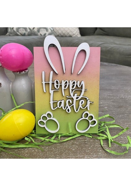 Paskalya Katmanlı Tepsi Süslemeleri Çiftlik Evi Dekor Ev Ofis Için Mutfak Rafı Masa Işareti Paskalya Partisi Için (Yurt Dışından) fiyatları