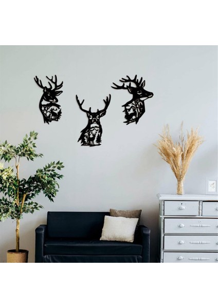 Metal Geyik Duvar Sanat Dekoru, Rustik Kabin Dekoru, Ev Banyo Yatak Odası Köşkü Için Avcılık Dekoru, Orman Ağacındaki Geyik (Yurt Dışından) fırsatları