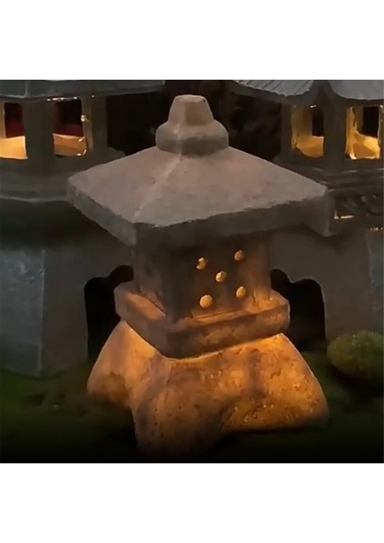 Bahçe Aksesuarı Süs Güneş Enerjili Reçine Pagoda Fener Saray Fenerler Kulesi Heykeli Güneş Lambası Bahçe Dekor B (Yurt Dışından) indirimleri