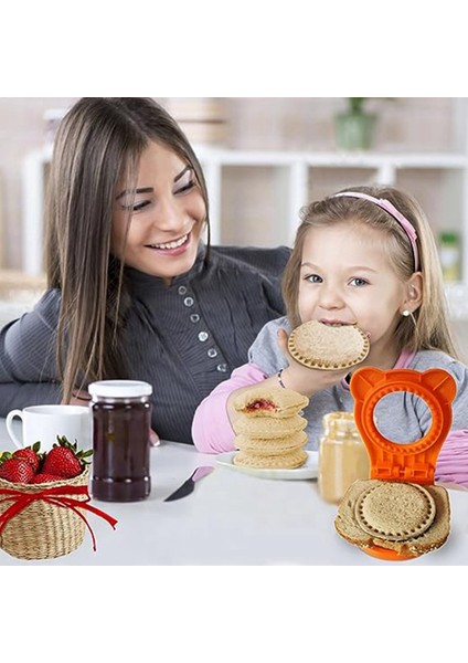 El Koruması Paslanmaz Çelik Pişirme Aracı Yuvarlak Sandviç Kesme ve Sızdırmazlık Kalıp Kek Bisküvi Sandviç Cep Ekmek Kalıbı (Yurt Dışından)