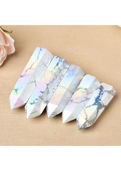 Doğal Aura Howlite Kristal Noktası Galvanik Değnek Şifa Taş Enerji Beyaz Kuvars Ev Dekor Reiki Kulesi Hediyeler-B (Yurt Dışından) fırsatları