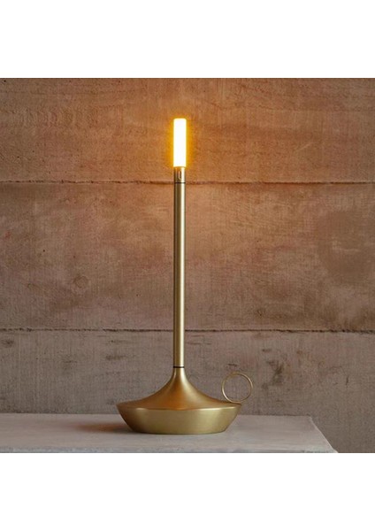 1800MAH Şarj Edilebilir LED Masa Lambası Retro Dokunmatik Ayarlı Masa Lambası Yatak Odası Için Restoran Dekorasyon Açık Altın (Yurt Dışından) modelleri