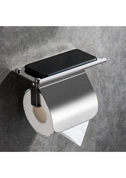 Modern Paslanmaz Çelik Duvara Monte Tuvalet Kağıdı Tutucu Telefon Raf Rulo Kağıt Tutucu Banyo Armatür Banyo (Yurt Dışından)