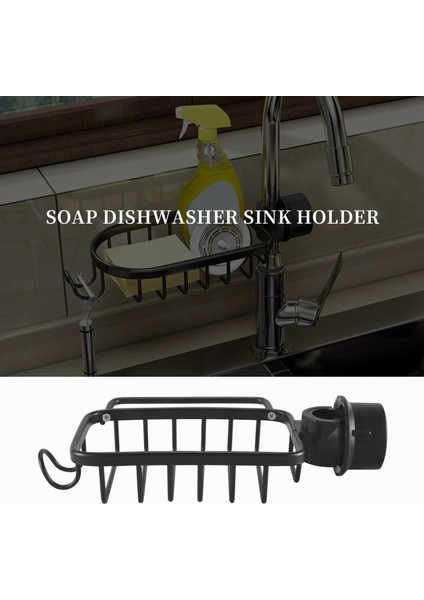 Mutfak Depolama Raf Musluk Rafı Alüminyum Ev Lavabo Sünger Drenaj Asılı Sepet Lavabo Depolama (Yurt Dışından)