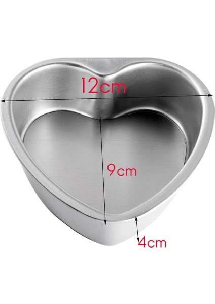 3 Paket Alüminyum Kalp Şekilli Yapışmaz Kek Tava Seti Çıkarılabilir Altlı Diy Pişirme Kalıp Aracı - 4 Inç (Yurt Dışından) modelleri