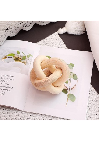 Ahşap Zincir Bağlantı Dekoru 3 Bağlantı Ahşap Düğüm Dekor El Oyma Dekor Modern Çiftlik Evi Raf Dekor Boho Ahşap Renk (Yurt Dışından) fiyatları